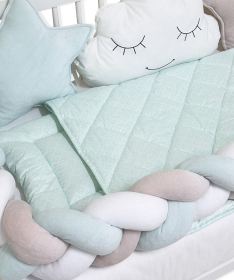 Textil Bambino LUX komplet posteljina za krevetac za bebe Mint - 120x60 cm