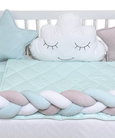 Textil Bambino LUX komplet posteljina za krevetac za bebe Mint - 120x60 cm