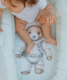 Textil multifunkcionalno gnezdo za bebe Teddy mint