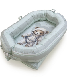 Textil multifunkcionalno gnezdo za bebe Teddy mint