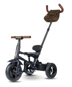 QPlay Rito Deluxe tricikl za decu sa gumenim točkovima do 25 kg Brown