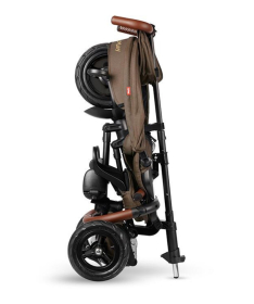 QPlay Rito Deluxe tricikl za decu sa gumenim točkovima do 25 kg Brown