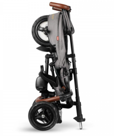 QPlay Rito Deluxe tricikl za decu sa gumenim točkovima do 25 kg Grey