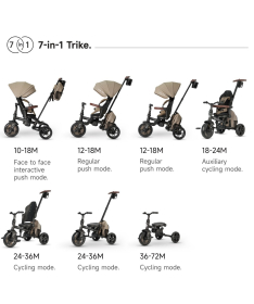 QPlay Comfo Max tricikl za decu do 25 kg Beige