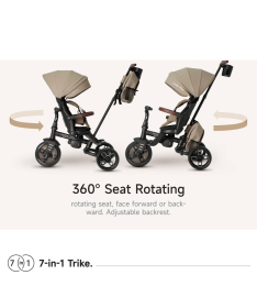 QPlay Comfo Max tricikl za decu do 25 kg Beige