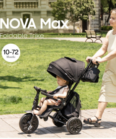 QPlay Nova Max tricikl za decu do 25 kg Beige