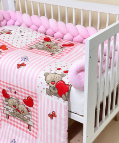 Textil komplet posteljina za krevetac za bebe Teddy bear - 120x60cm