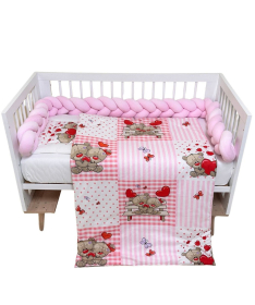 Textil komplet posteljina za krevetac za bebe Teddy bear - 120x60cm