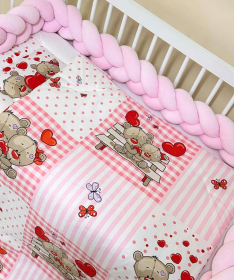 Textil komplet posteljina za krevetac za bebe Teddy bear - 120x60cm