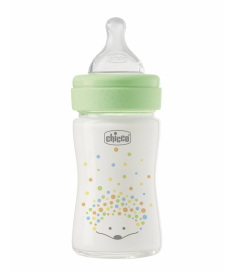 Chicco staklena flašica za bebe od rođenja Perfect Easy 150ml spori protok