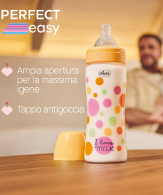 Chicco plastična flašica za devojčice 4m+ Perfect Easy 330ml brzi protok