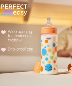 Chicco plastična flašica za dečake 4m+ Perfect Easy 330ml brzi protok