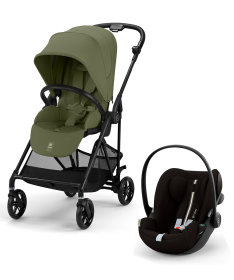 Cybex Melio Carbon kolica 2 u 1 sa auto sedištem Cloud G I-size - Moss Green&Moon Black New