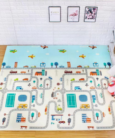 PLAYTIME sklopiva podloga za decu 150x180x1 cm Staza i Šuma