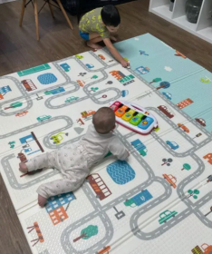 PLAYTIME sklopiva podloga za decu 150x180x1 cm Staza i Šuma