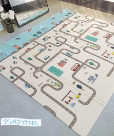 PLAYTIME sklopiva podloga za decu 150x180x1 cm Staza i Šuma