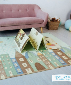 PLAYTIME sklopiva podloga za decu 150x180x1 cm Bajkoviti gradić