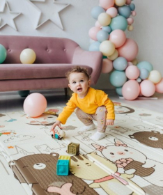 PLAYTIME sklopiva podloga za decu 150x180x1 cm Bajkoviti gradić
