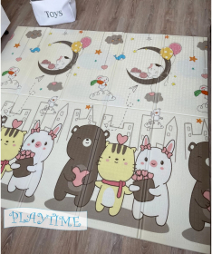 PLAYTIME sklopiva podloga za decu 150x180x1 cm Bajkoviti gradić