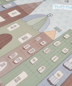 PLAYTIME sklopiva podloga za decu 150x180x1 cm Bajkoviti gradić