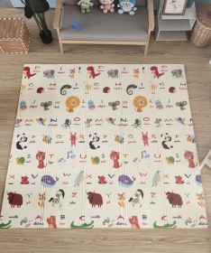 PLAYTIME sklopiva podloga za decu 150x180x1 cm Avioni i ABCeda