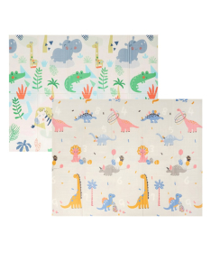 NouNou podloga za igru bebe od XPE pene Dino&Safari 180×200x1 cm