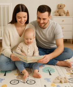 NouNou podloga za igru bebe od XPE pene Learn&Play 150×180x1 cm