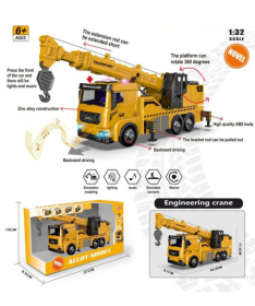 HK Mini metalni kamion kran sa muzikom i svetlima 1:32 A097824
