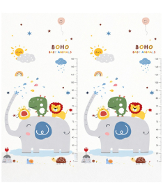 BBO Podloga za igru bebe od pene 180x200x1cm Elephant&Baby Animals