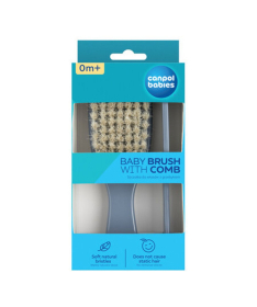 Canpol Babies česalj i četka Natural Bristles Gold Blue 7/406