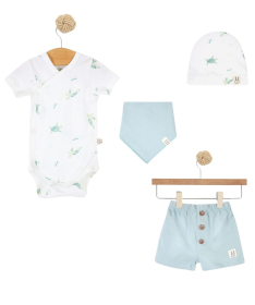 Just Kiddin Baby set odeće za dečake 4 u 1 veličina 56 Little Swimmers Zelena
