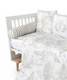 Textil komplet posteljina za krevetac za bebe Šumski svet - 120x60 cm