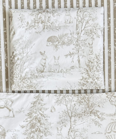 Textil posteljina (navlake) za krevetac za bebe Šumski svet 3 U 1
