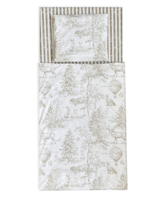 Textil posteljina (navlake) za krevetac za bebe Šumski svet 3 U 1