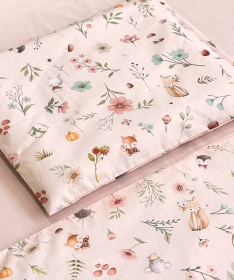 Textil jastučnica za bebe 60x40cm Cvetna družina