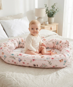 Textil multifunkcionalno gnezdo za bebe Cvetna družina