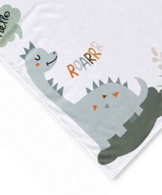 Textil Podloga uspomena za bebu 75x100cm Dino družina