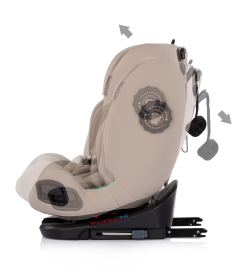 Chipolino Techno iGrow 360 Isofix auto sedište za bebu 40-150cm Latte