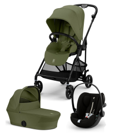 Cybex Melio Carbon kolica 3 u 1 sa Cloud G3 auto sedištem - Moss Green&Moon Black
