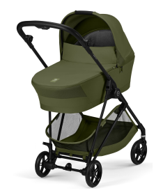 Cybex Melio Carbon kolica 4 u 1 sa Cloud G3 auto sedištem, nosiljkom i G3 i-Size bazom - Moss Green&Moon Black