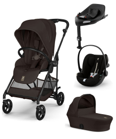 Cybex Melio Carbon kolica 4 u 1 sa Cloud G3 auto sedištem, nosiljkom i G3 i-Size bazom - Chocolate Brown&Moon Black