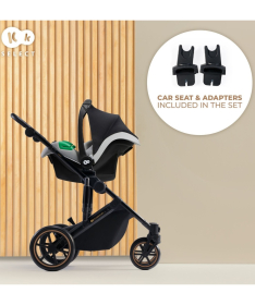 Kinderkraft Prime 2 Mink Pro kolica za bebe 3 u 1 Shadow Grey