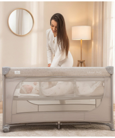 Lorelli Moon Hug one tuch fold prenosivi krevetac za bebe 2 Nivoa Grey