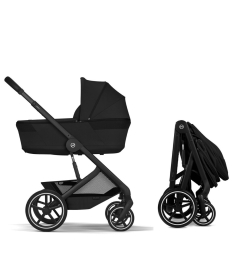 Cybex Balios S Lux kolica 2 u 1 sa sklopivom nosiljkom Moon Black
