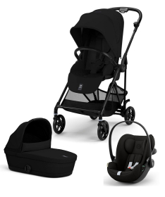 Cybex Melio Carbon kolica 3 u 1 sa auto sedištem Cloud G3 I-size - Magic Black