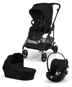 Cybex Melio Carbon kolica 3 u 1 sa auto sedištem Cloud G3 I-size - Magic Black NEW