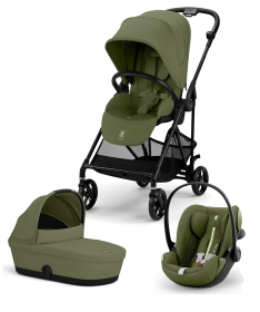 Cybex Melio Carbon kolica 3 u 1 sa auto sedištem Cloud G3 I-size - Green