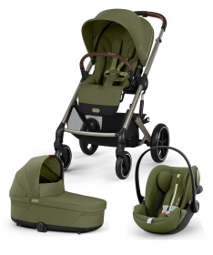 Cybex Balios S Lux kolica 3 u 1 sa auto sedištem Cloud G3 I-size - Moss Green