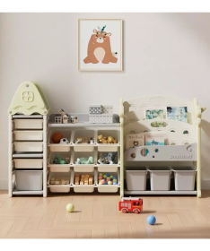 Feelkids sistem za odlaganje igračaka i knjiga Kućica i drvce Kombo svetlo Zelena
