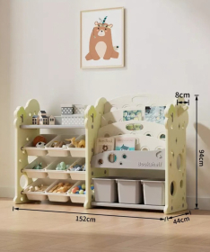 Feelkids sistem za odlaganje igračaka i knjiga Drvce Kombo svetlo Zelena